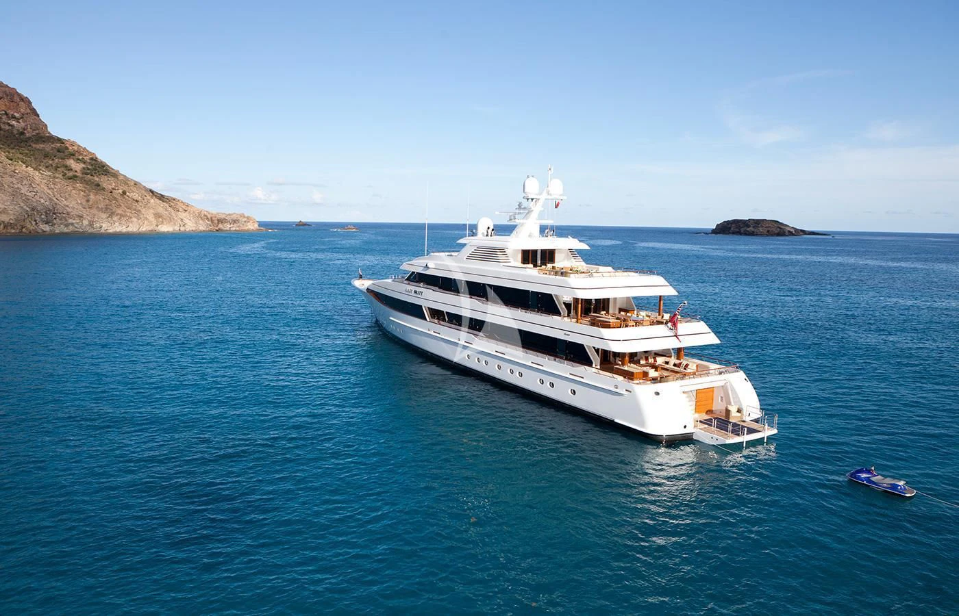 a boat in the water aboard LADY BRITT Yacht for Charter