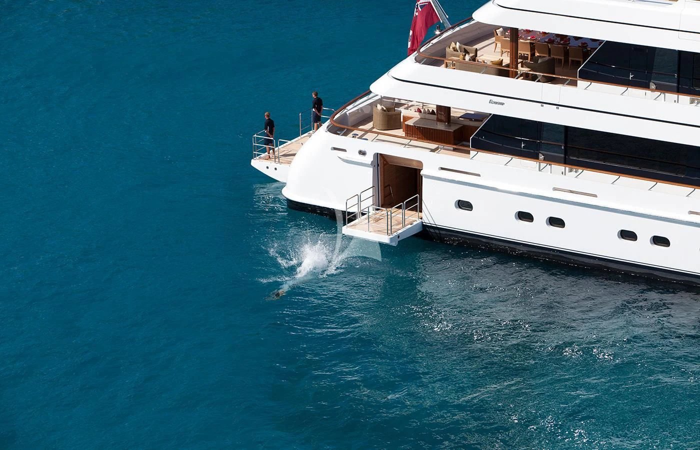 a boat on the water aboard LADY BRITT Yacht for Charter