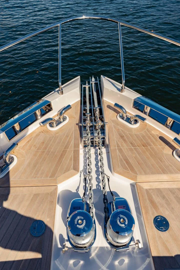 a boat with ropes aboard BESO Yacht for Sale