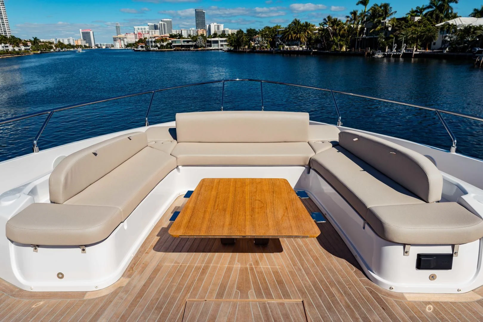 a boat on a deck aboard BESO Yacht for Sale