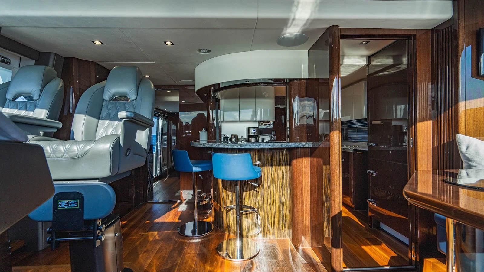 inside of a vehicle aboard GOLDEN OURS Yacht for Sale