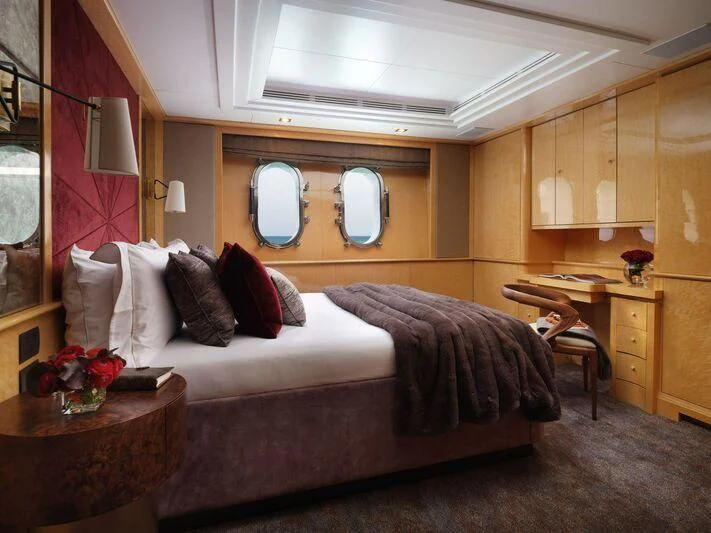 a living room with a couch aboard GALAXY Yacht for Sale