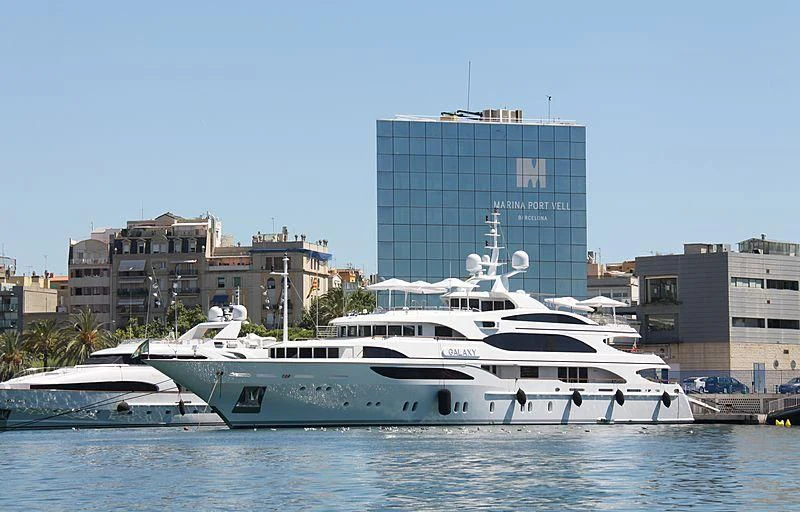 a yacht in the water aboard GALAXY Yacht for Sale