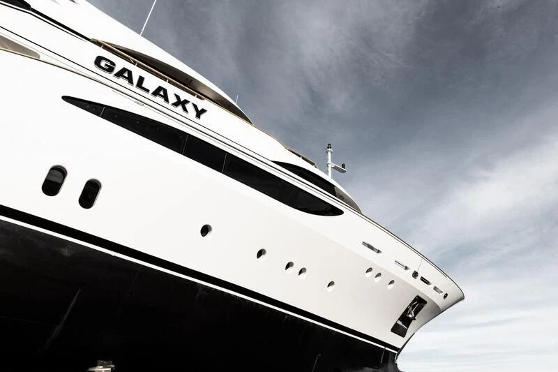 a close-up of a white phone aboard GALAXY Yacht for Sale