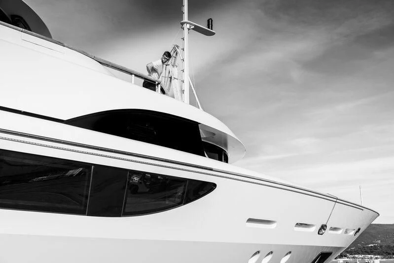 a close-up of a boat aboard GALAXY Yacht for Sale