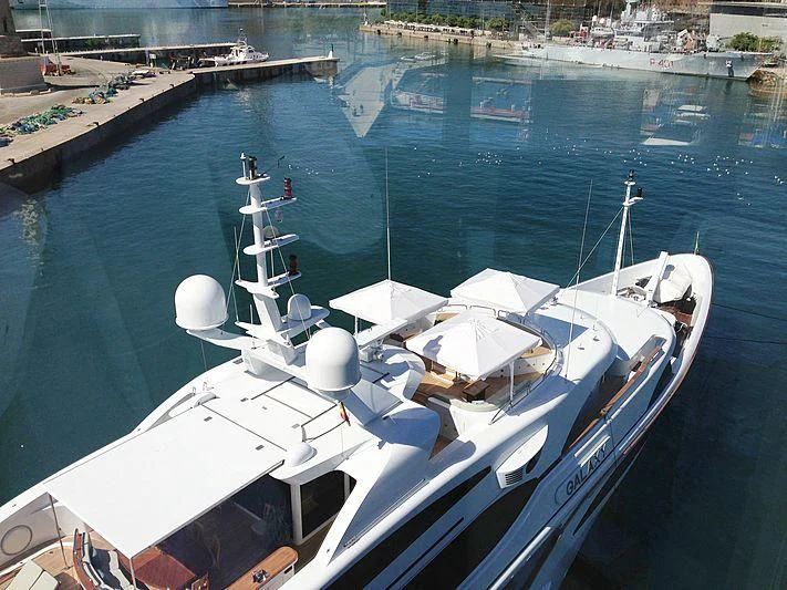 a boat in the water aboard GALAXY Yacht for Sale