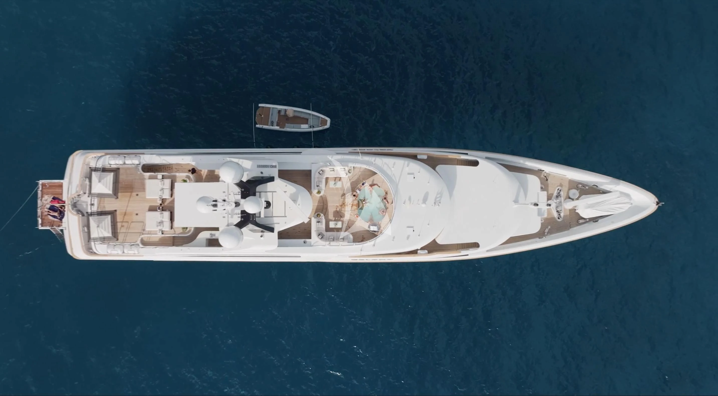 a model of a ship aboard GALAXY Yacht for Sale