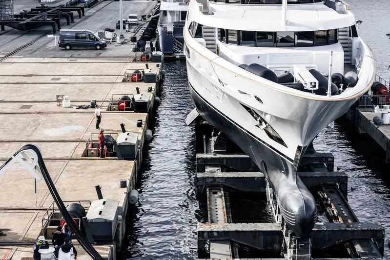 a boat on the water aboard GALAXY Yacht for Sale