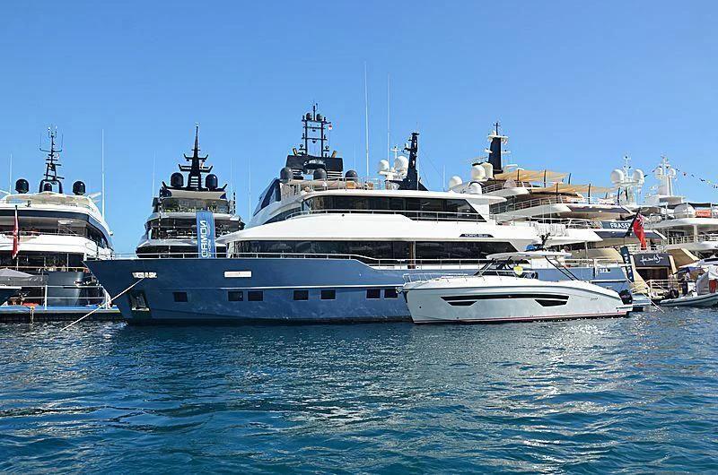 a group of boats in the water aboard DIGNITY Yacht for Sale
