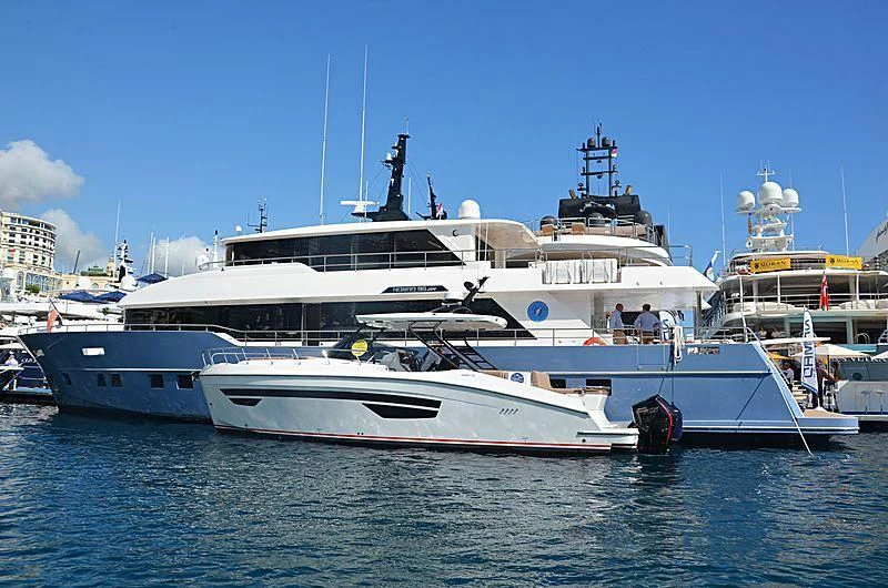 a group of boats in the water aboard DIGNITY Yacht for Sale