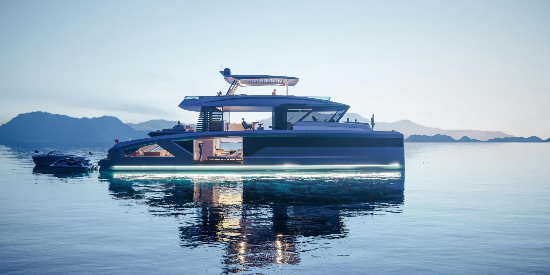 a large ship in the water aboard CORONA 85 Yacht for Sale