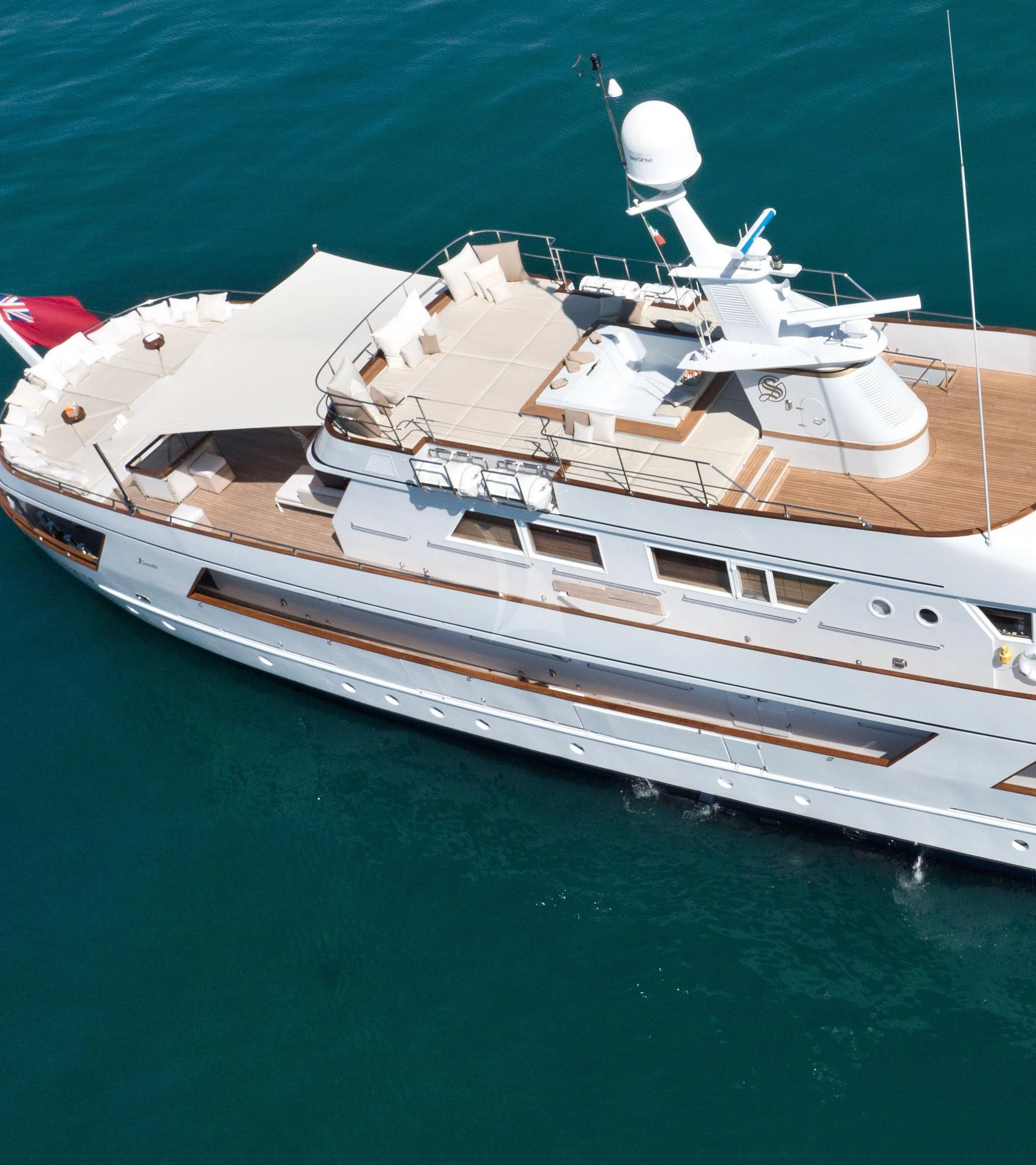 a large white yacht aboard SIRAHMY Yacht for Sale
