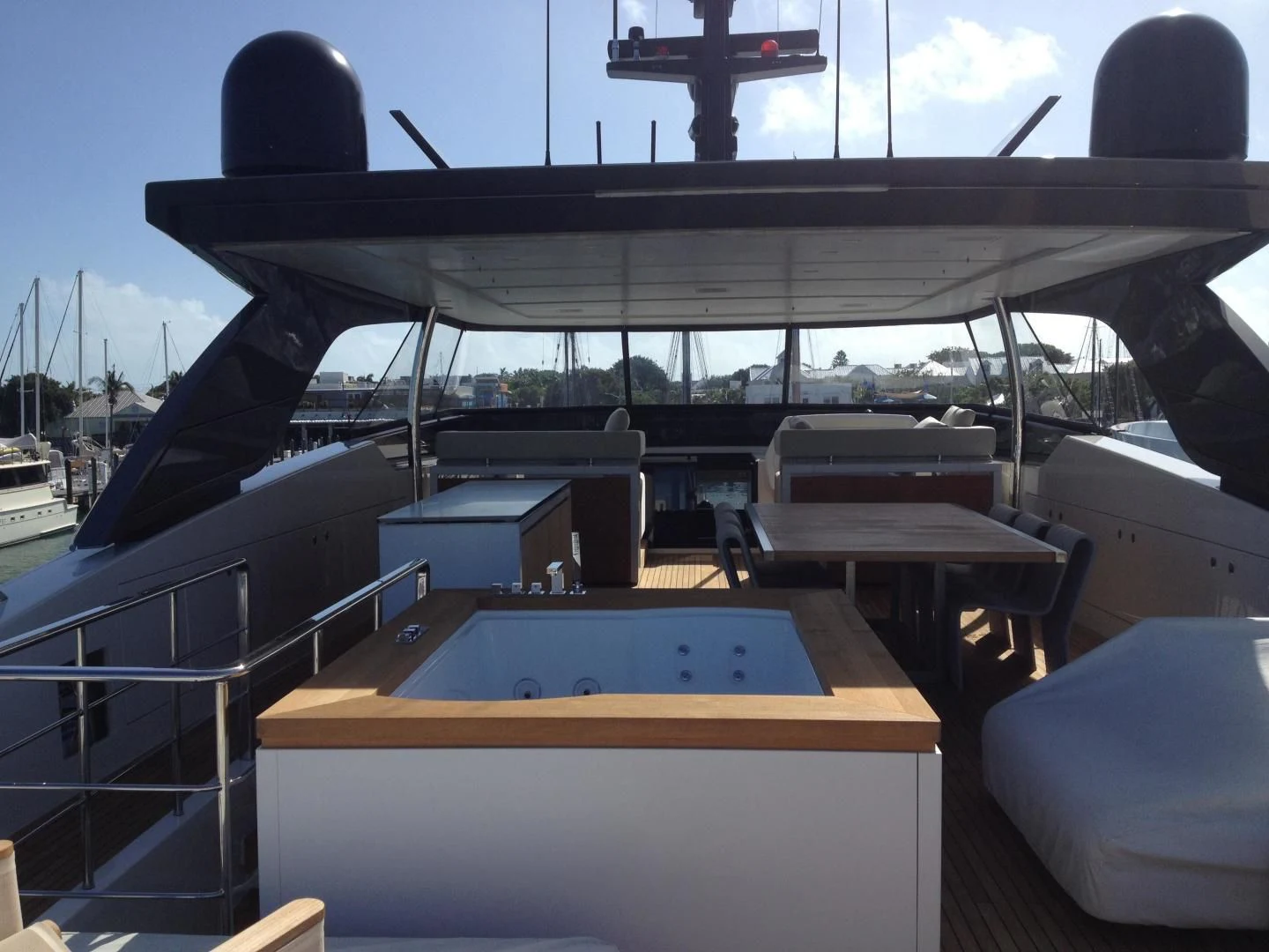 a room with a table and chairs aboard GOLDEN YACHT Yacht for Sale