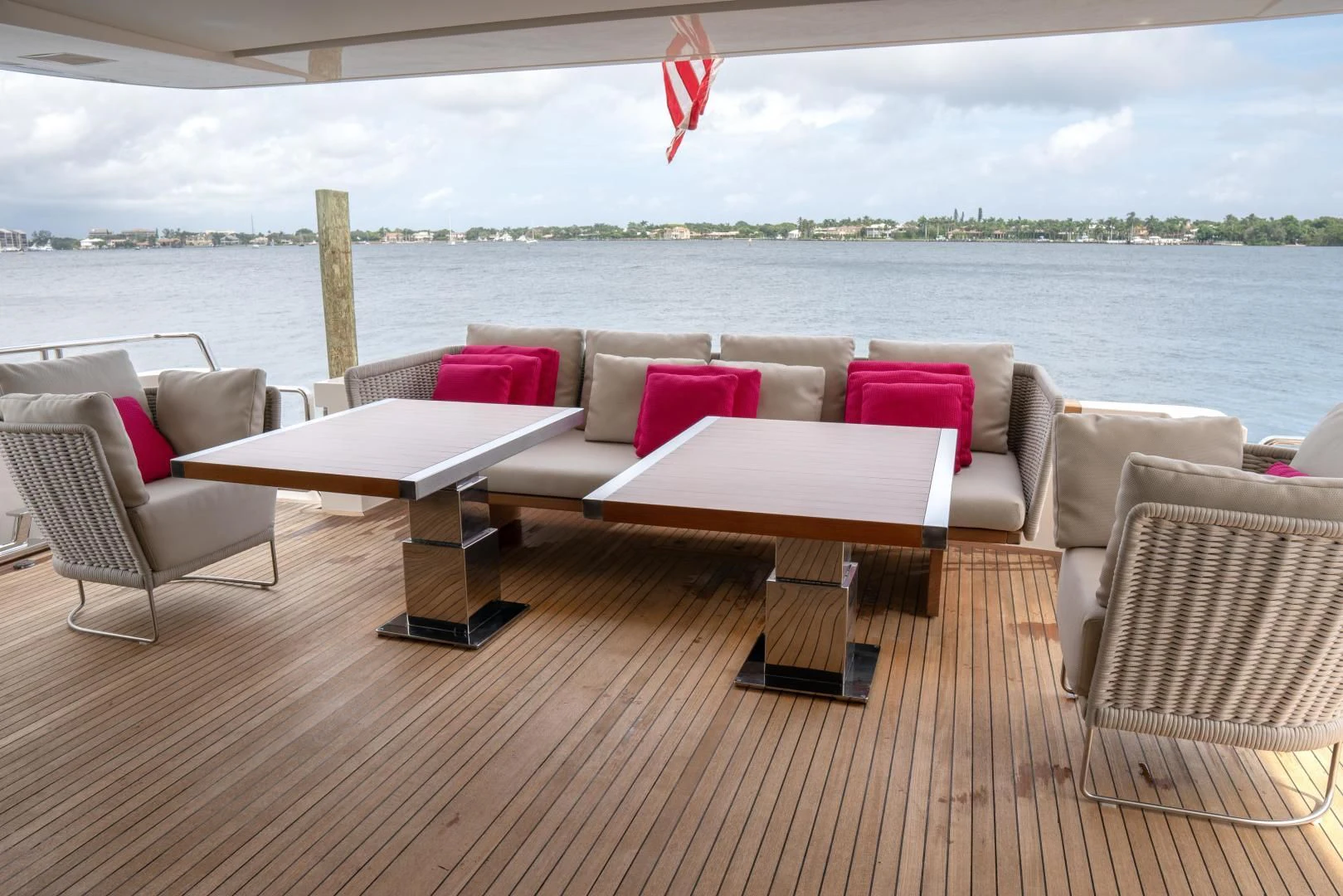 a table and chairs on a deck aboard GOLDEN YACHT Yacht for Sale