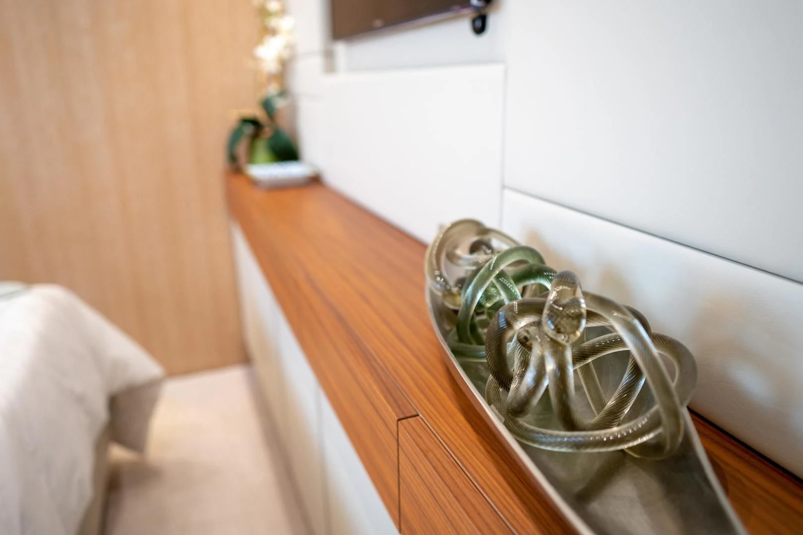 a metal faucet on a wooden counter aboard GOLDEN YACHT Yacht for Sale