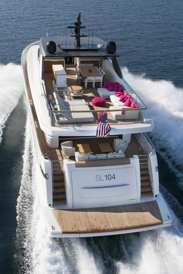 a boat with a flag on the front aboard GOLDEN YACHT Yacht for Sale