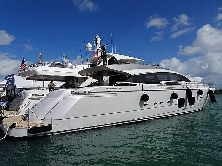 a white yacht in the water aboard NAAV Yacht for Sale