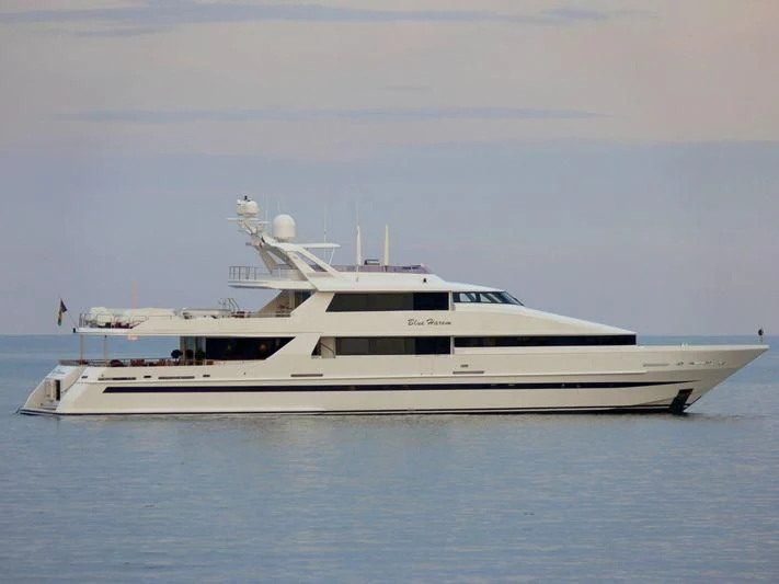 a white yacht in the water aboard LIFE SAGA Yacht for Sale
