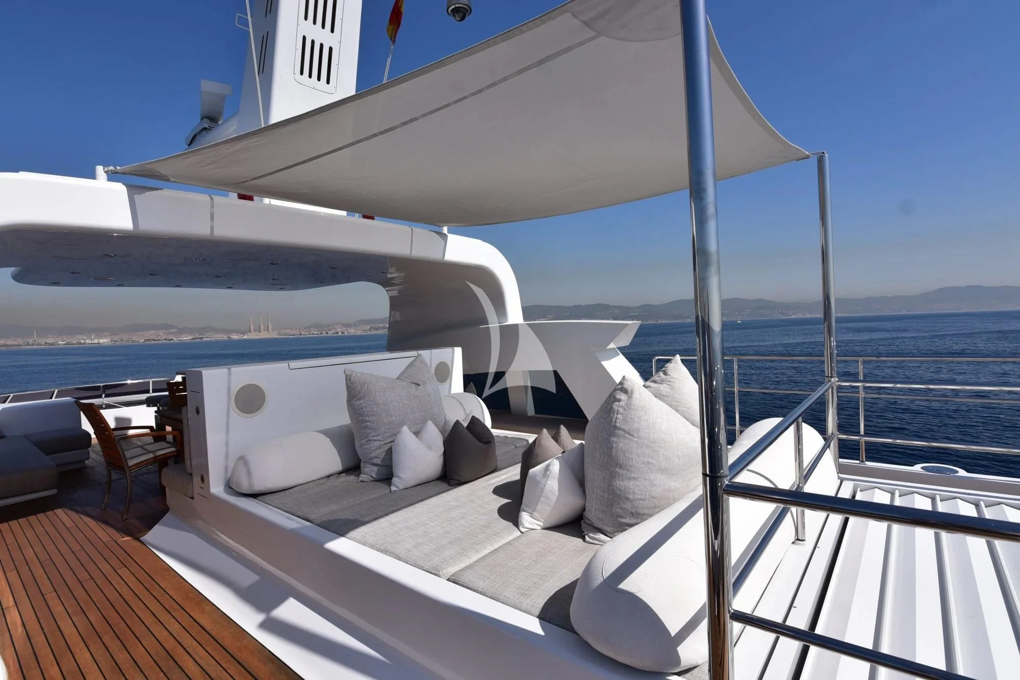 a boat on the water aboard LIFE SAGA Yacht for Sale