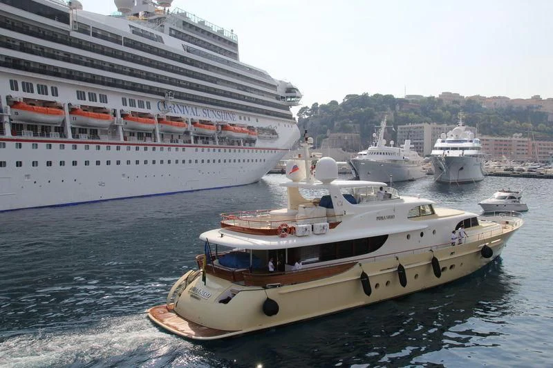 a boat in the water aboard CARPE DIEM Yacht for Sale