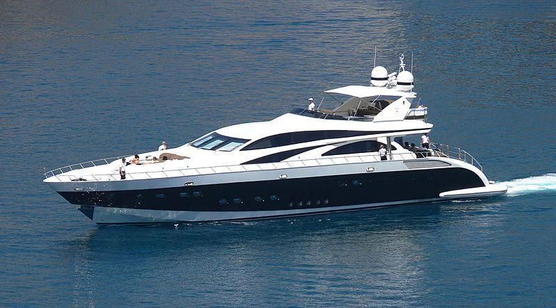 a white yacht on the water aboard CARPE DIEM Yacht for Sale