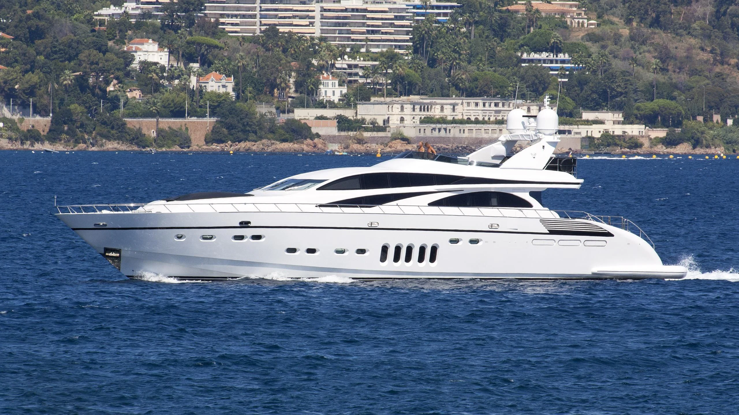 a white yacht in the water aboard CARPE DIEM Yacht for Sale