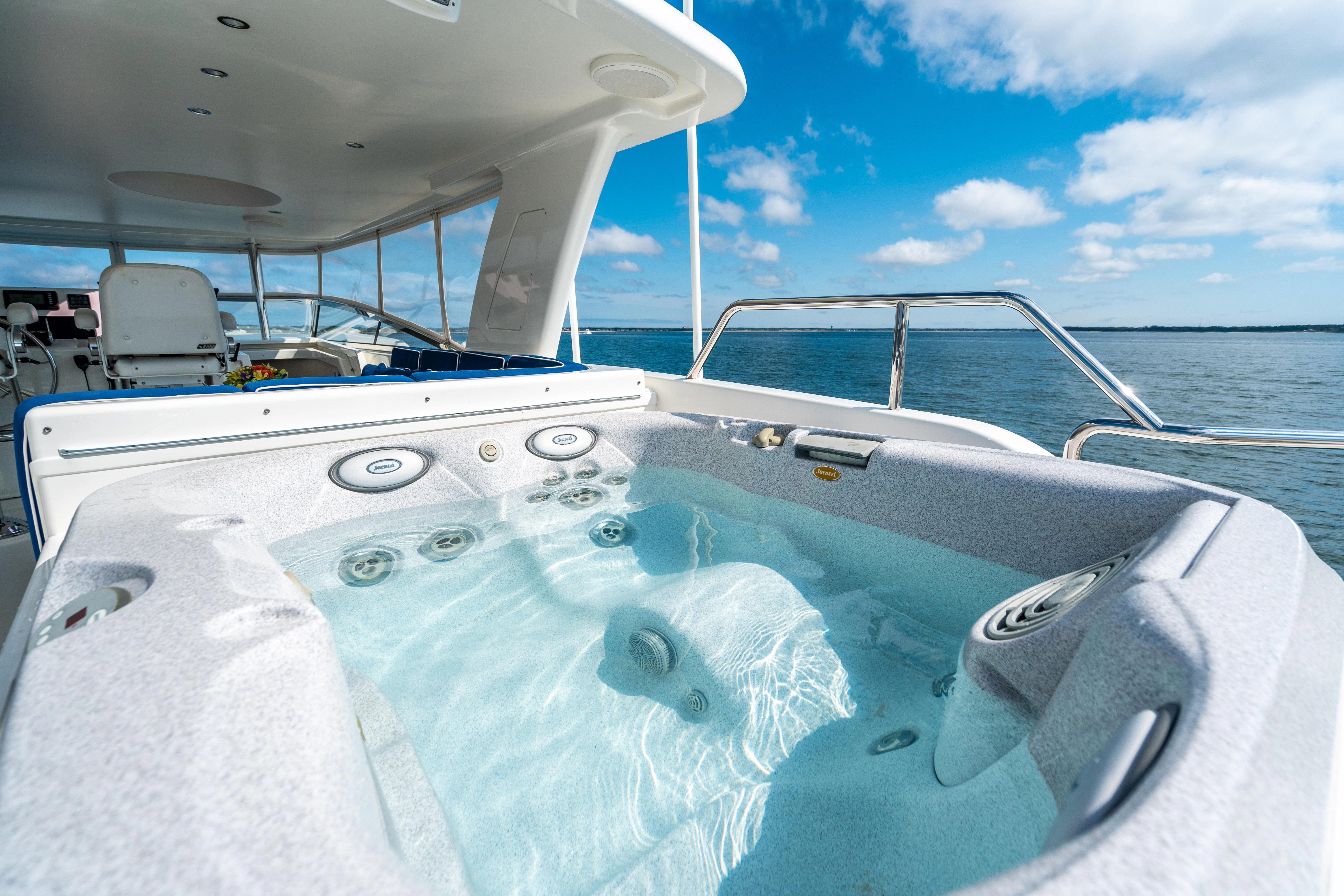 the front of a boat aboard CARPE DIEM Yacht for Sale