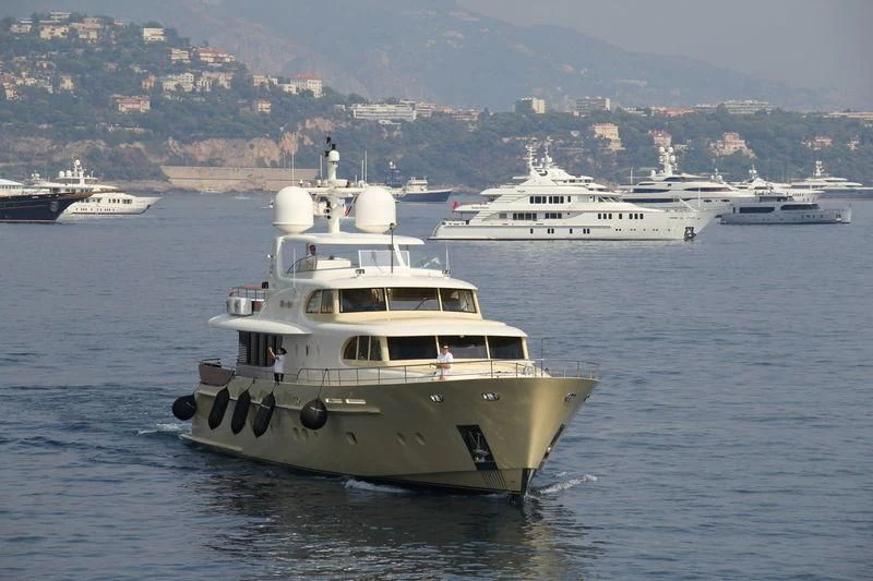 a group of boats in the water aboard CARPE DIEM Yacht for Sale
