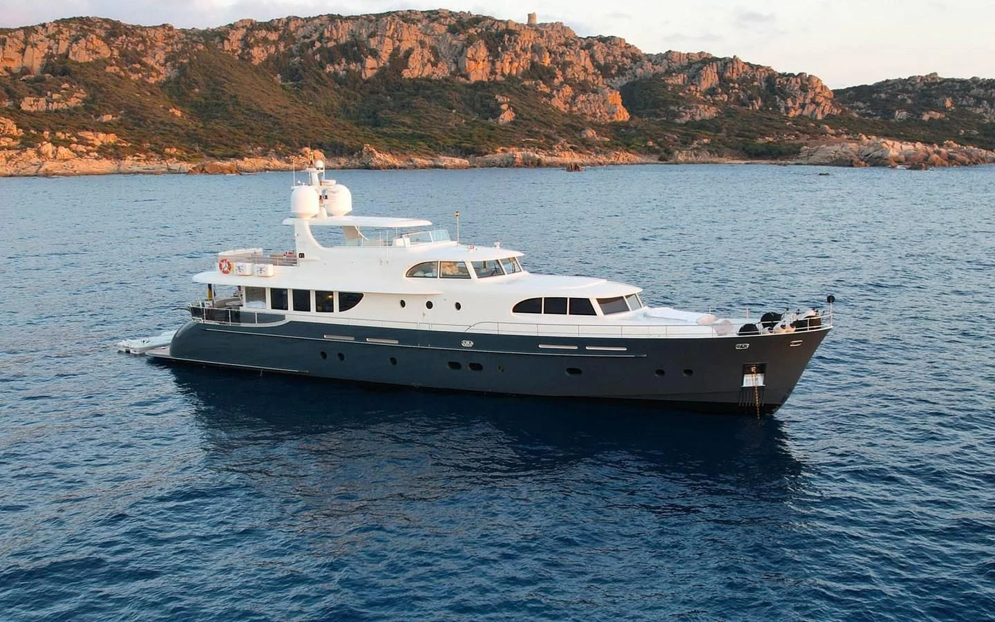 a boat on the water aboard CARPE DIEM Yacht for Sale