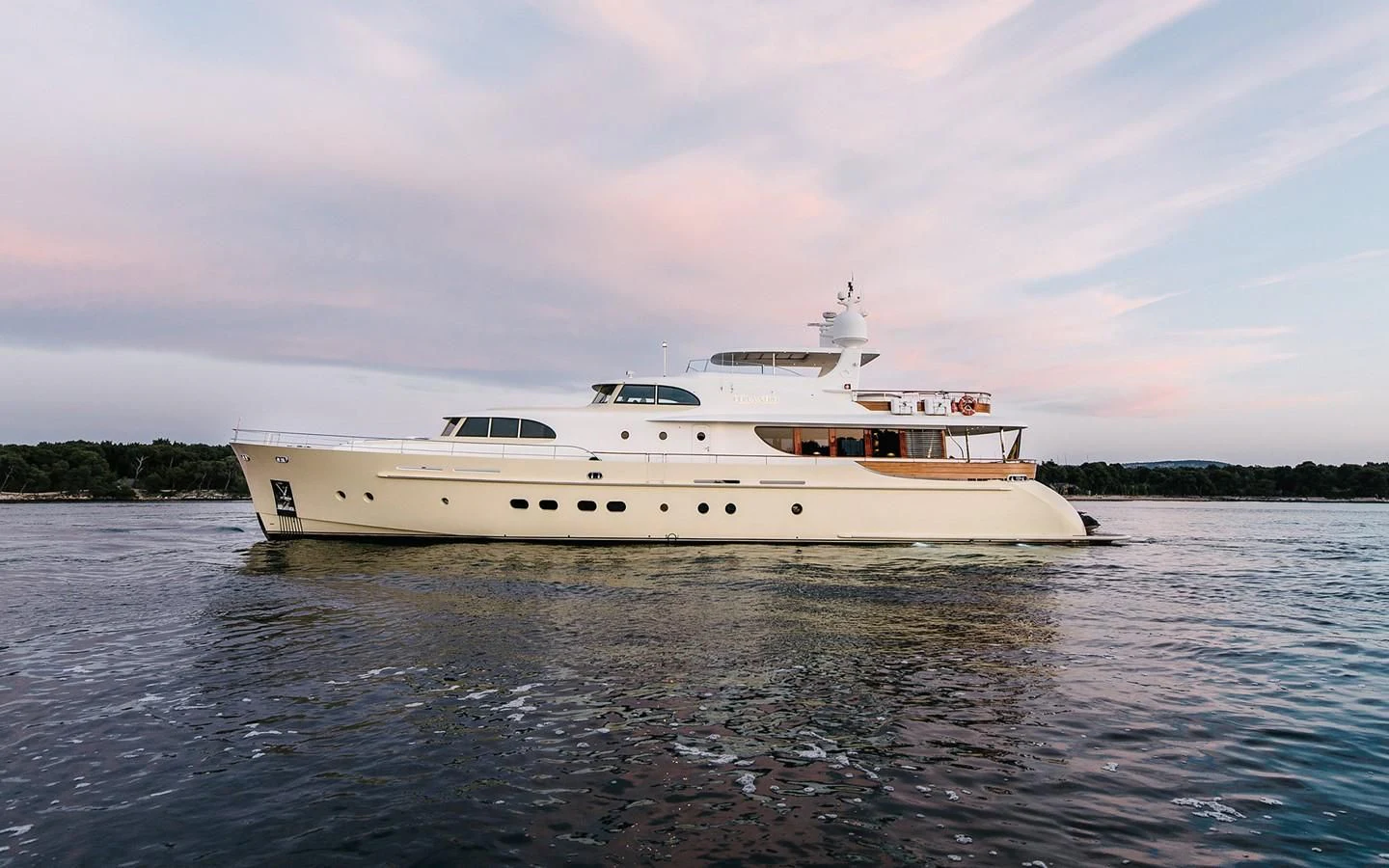 a boat on the water aboard CARPE DIEM Yacht for Sale