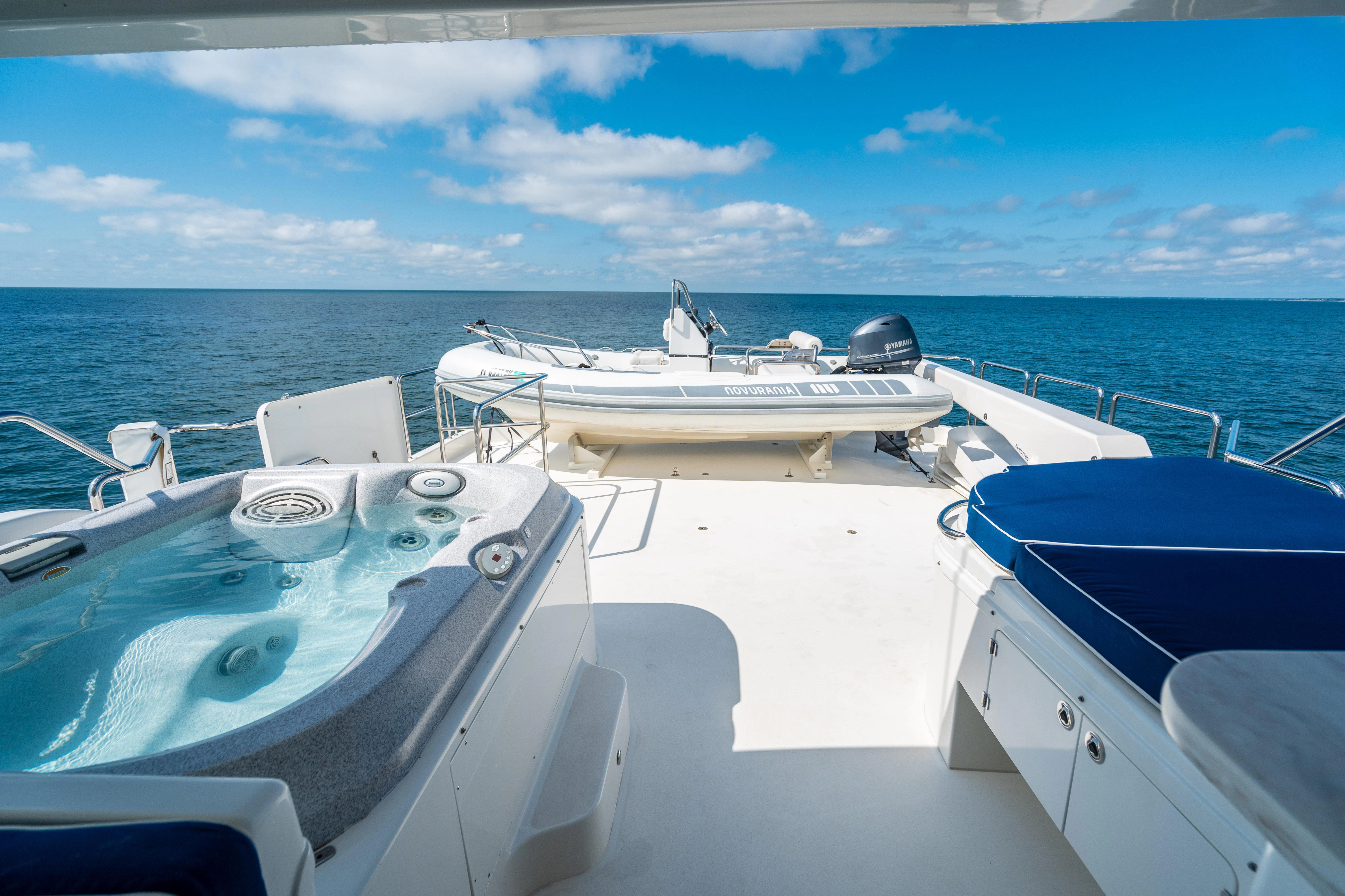 a boat on the water aboard CARPE DIEM Yacht for Sale