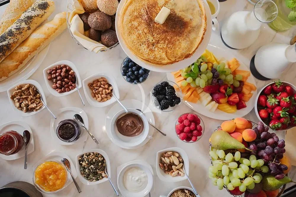 a table full of food aboard CARPE DIEM Yacht for Sale