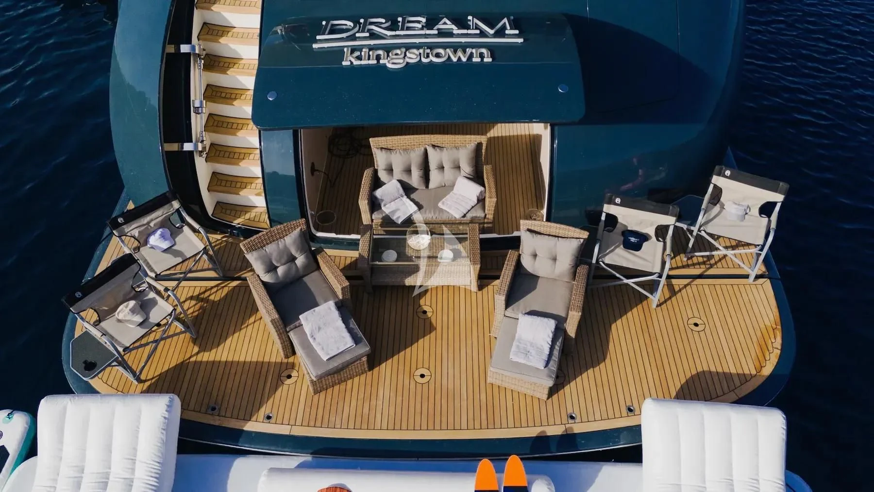 a model of a ship aboard CARPE DIEM Yacht for Sale