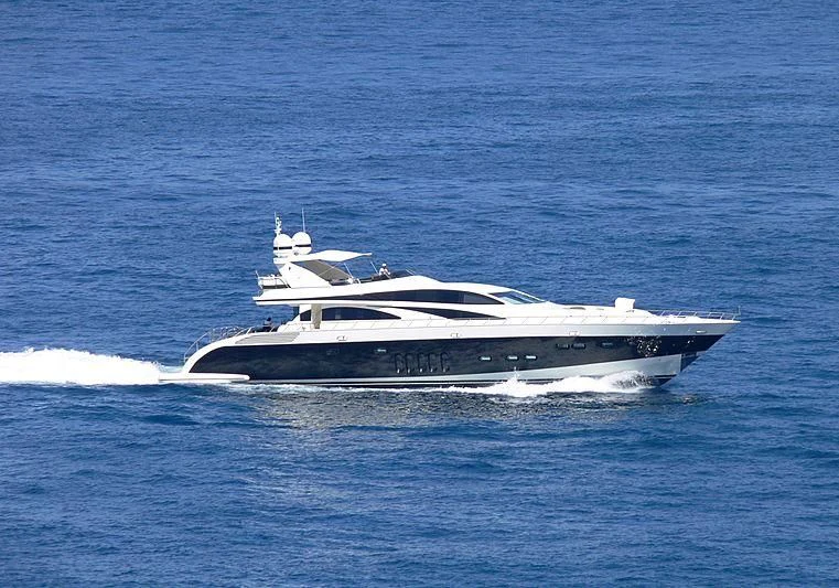 a white yacht in the water aboard CARPE DIEM Yacht for Sale