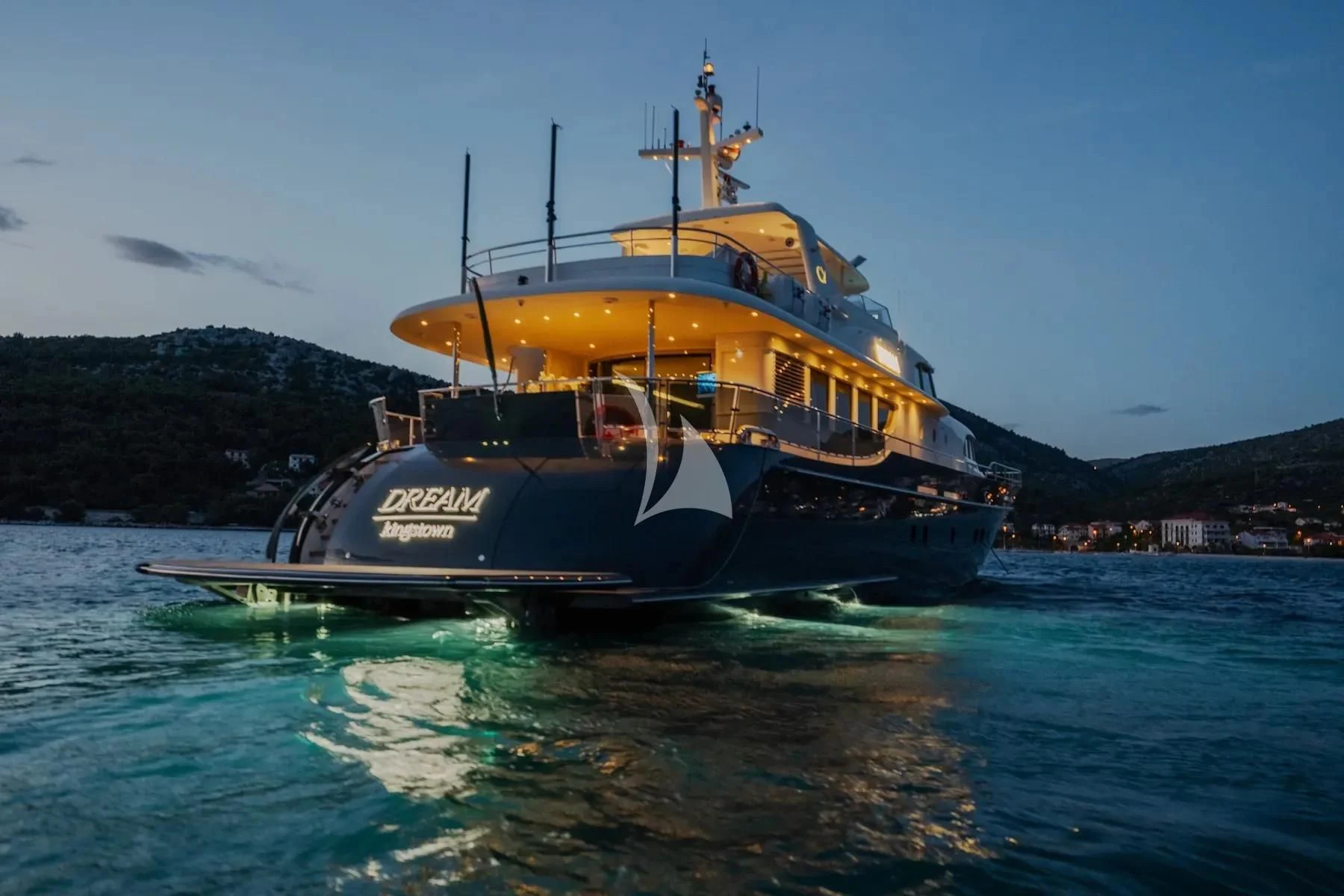 a boat on the water aboard CARPE DIEM Yacht for Sale