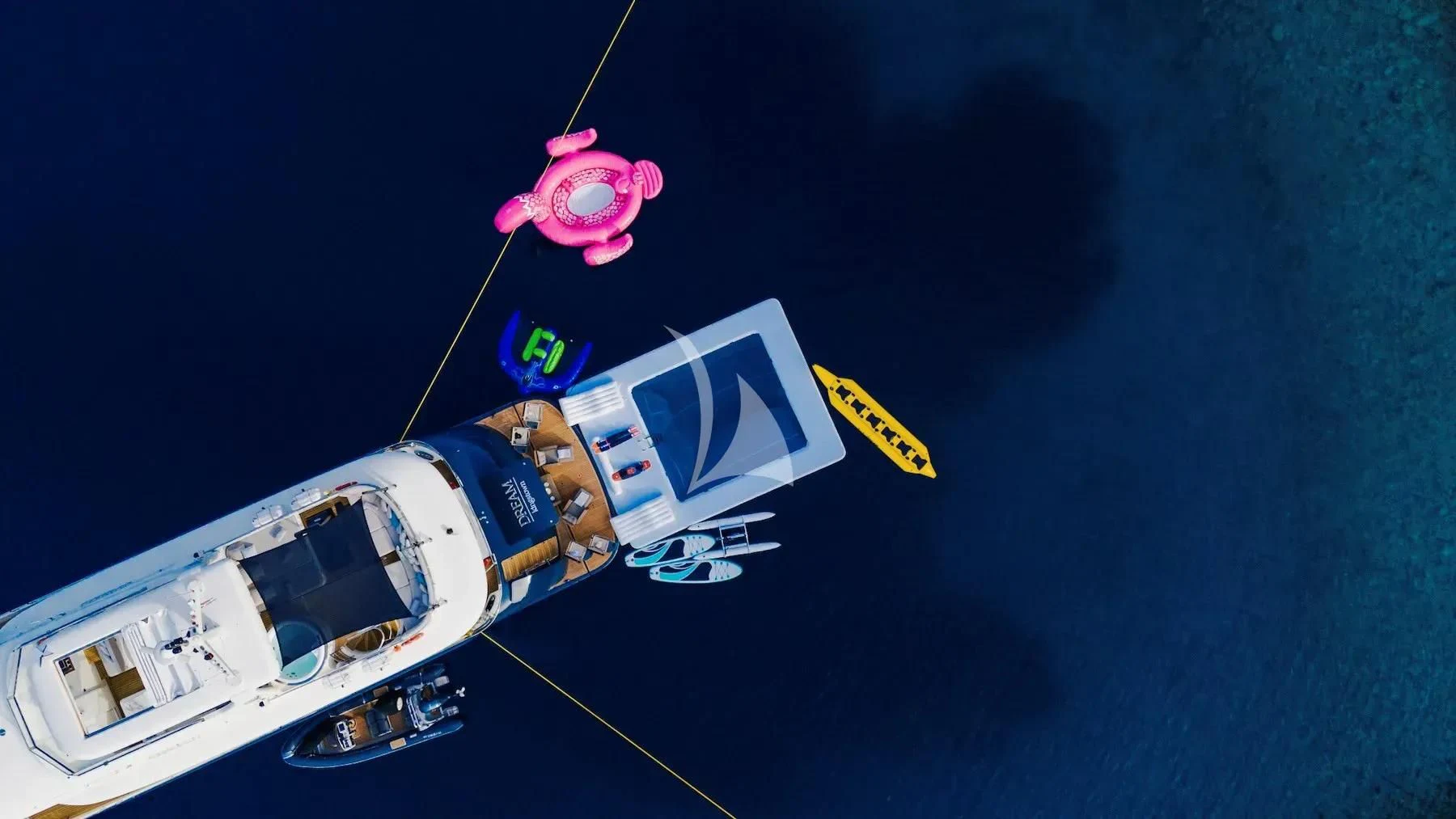 a satellite in space aboard CARPE DIEM Yacht for Sale