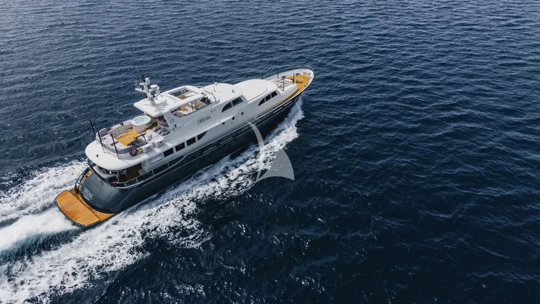 a ship in the water aboard CARPE DIEM Yacht for Sale