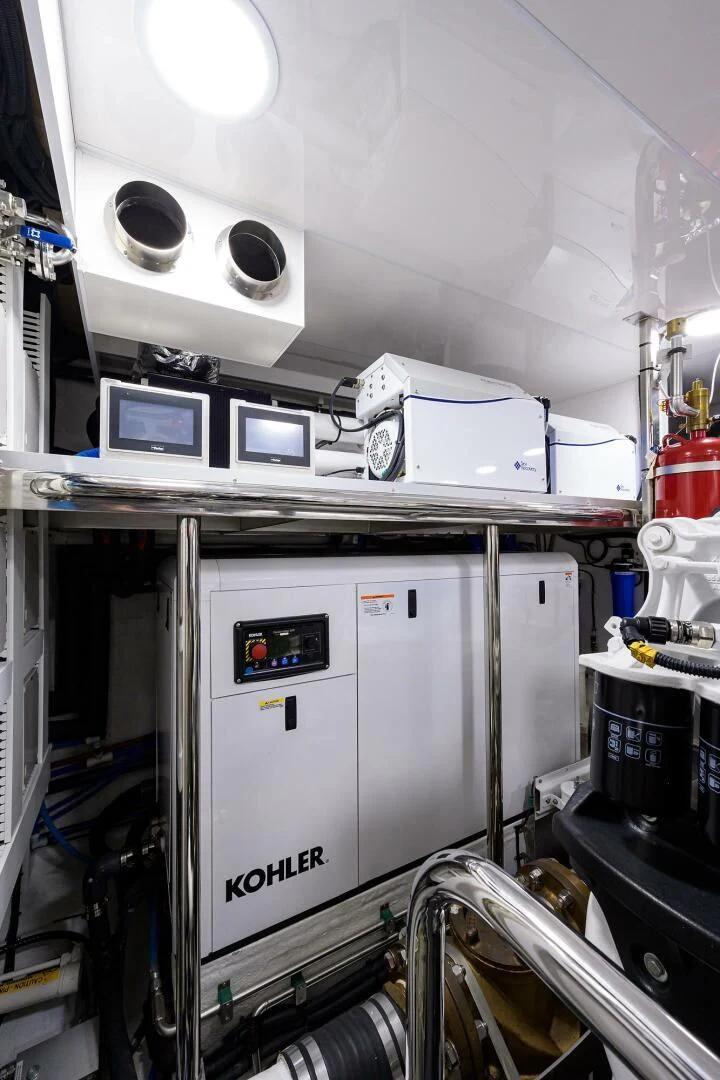 a machine with a screen aboard ZEPHYR Yacht for Charter