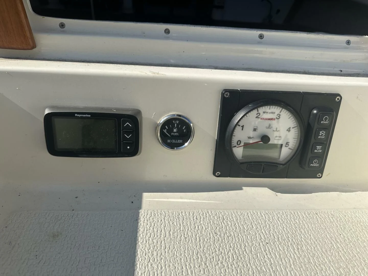 the front of a car aboard ZEPHYR Yacht for Charter