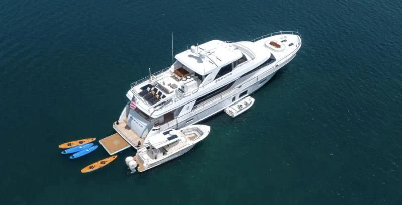 a boat in the water aboard ZEPHYR Yacht for Charter