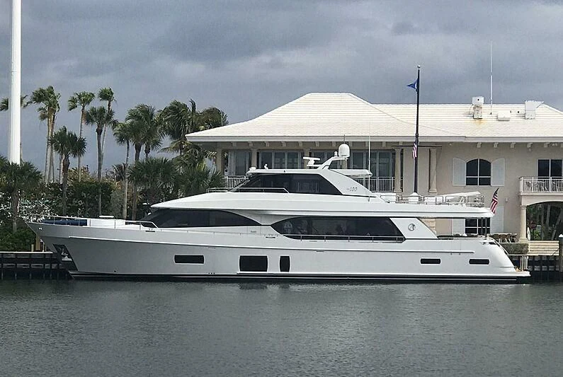 a white yacht in the water aboard ZEPHYR Yacht for Charter