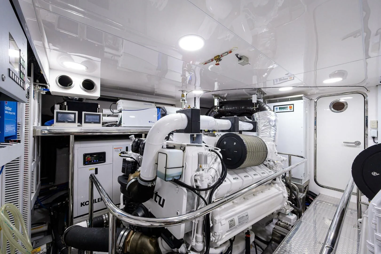 a machine in a room aboard ZEPHYR Yacht for Charter