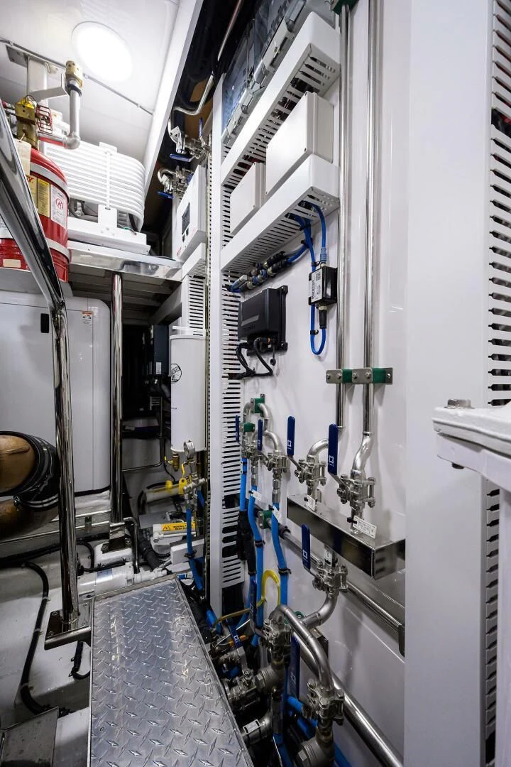 a room with several equipment aboard ZEPHYR Yacht for Charter