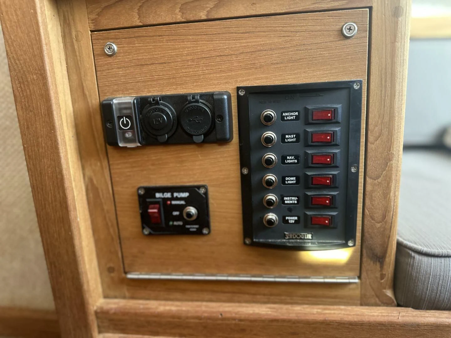 a rectangular electronic device aboard ZEPHYR Yacht for Charter