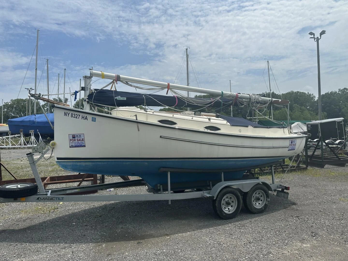 a boat on a trailer aboard ZEPHYR Yacht for Charter