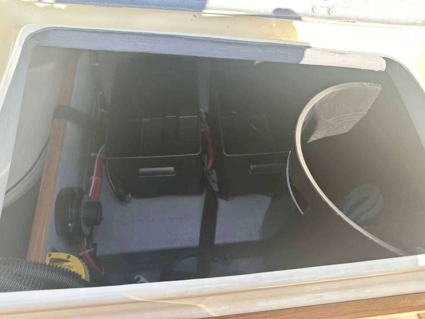a car with wires aboard ZEPHYR Yacht for Charter