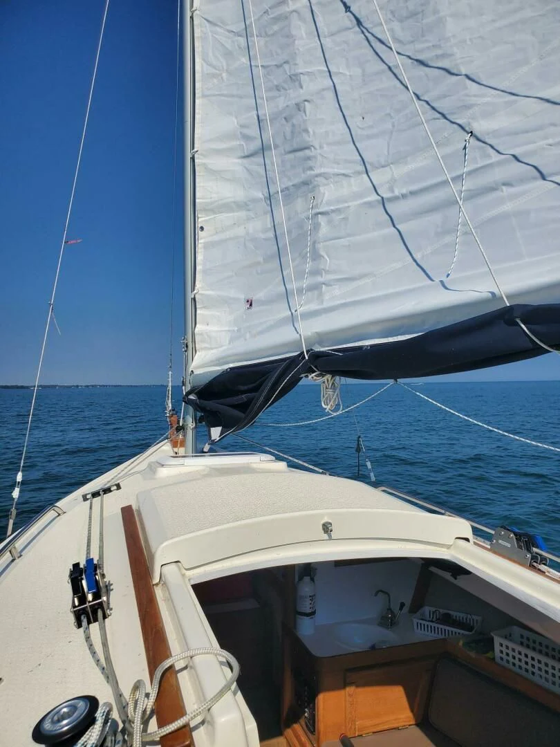 a sailboat on the water aboard ZEPHYR Yacht for Charter