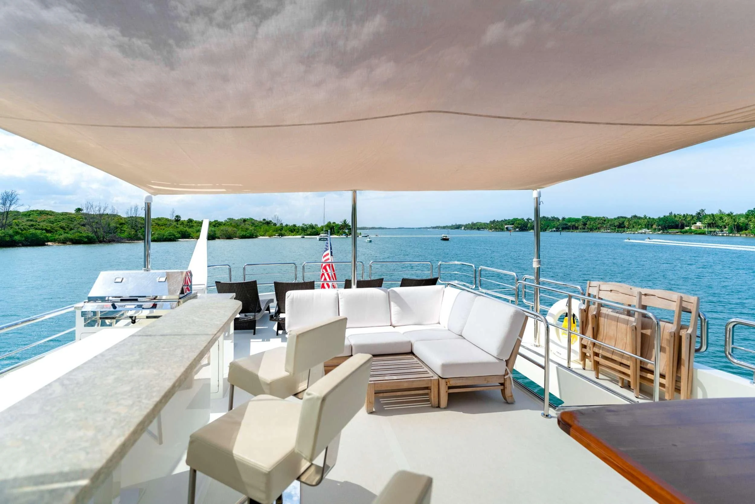 a boat on the water aboard ZEPHYR Yacht for Charter