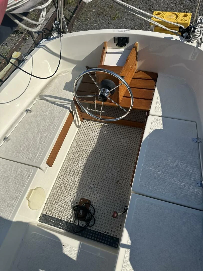 a metal object on a surface aboard ZEPHYR Yacht for Charter