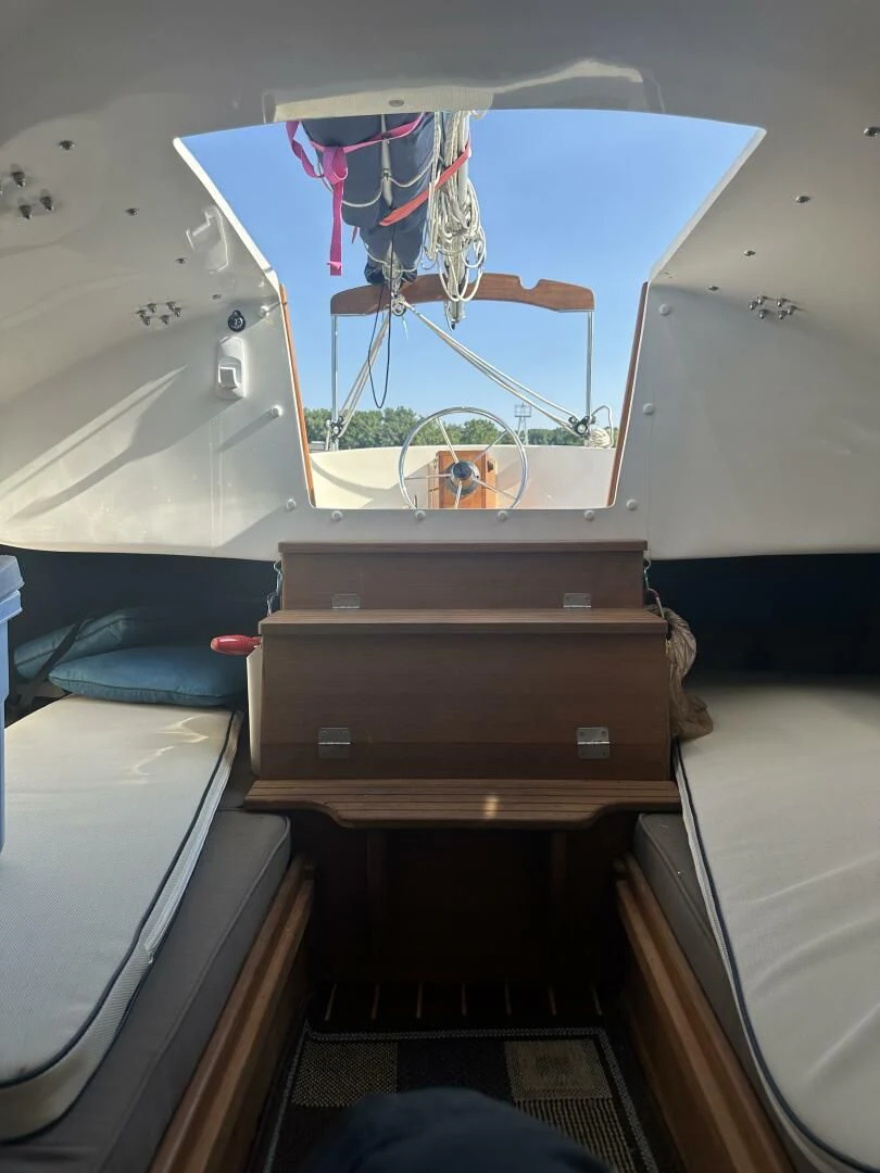 a plane in the sky aboard ZEPHYR Yacht for Charter